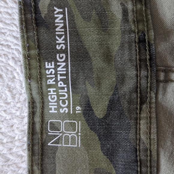 Nobo High Rise Sculpting Skinny Camo Jeans 19 Green Pockets - Picture 3 of 13